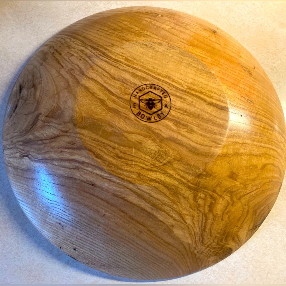 Hand-crafted Bowlby 13.25 in. serving bowl in excellent condition